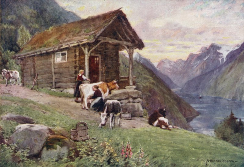 Norweski fiord autorstwa Alfred Heaton Cooper