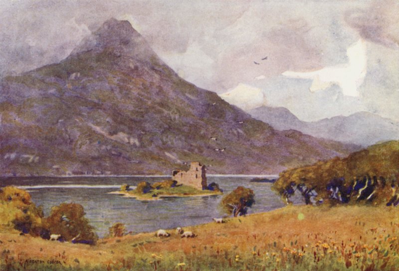 Zamek Ballynahinch, Connemara autorstwa Alfred Heaton Cooper