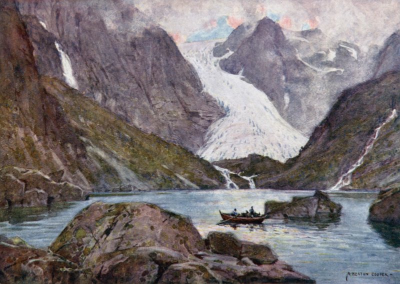 Lodowiec Bondhus, fiord Hardanger autorstwa Alfred Heaton Cooper