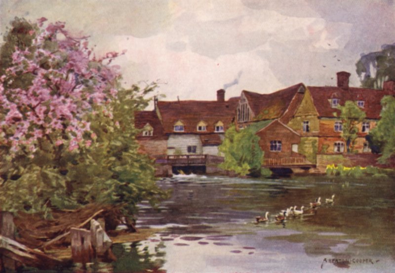 Flatford Mill, East Bergholt, Suffolk autorstwa Alfred Heaton Cooper
