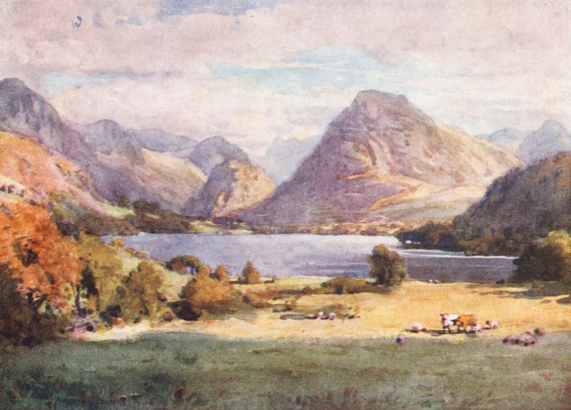 Lake District: Loweswater (kolorowa litografia) autorstwa Alfred Heaton Cooper