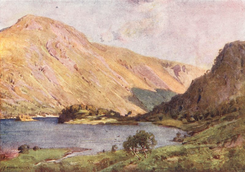 Lake District: Thirlmere i Helvellyn (kolorowa litografia) autorstwa Alfred Heaton Cooper