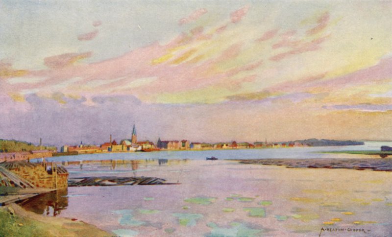 Lulea, Laponia, port eksportowy rudy żelaza autorstwa Alfred Heaton Cooper