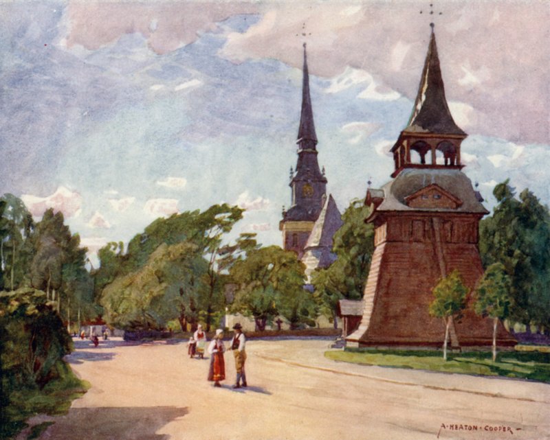 Kościół Mora autorstwa Alfred Heaton Cooper
