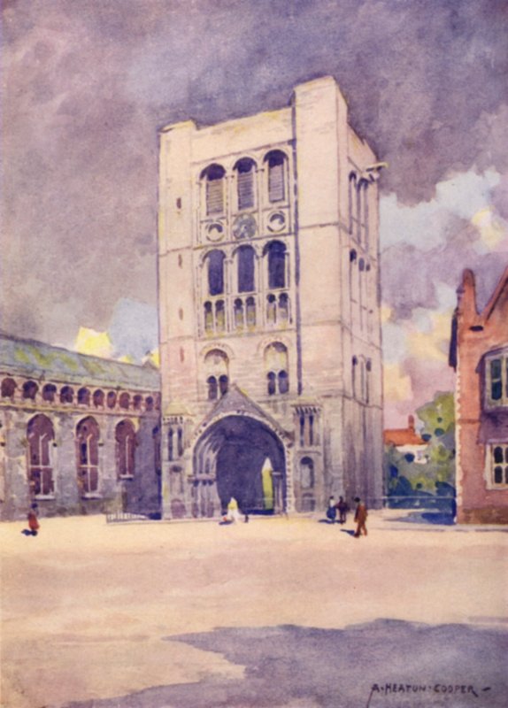 Norman Tower, Bury St Edmunds, Suffolk autorstwa Alfred Heaton Cooper