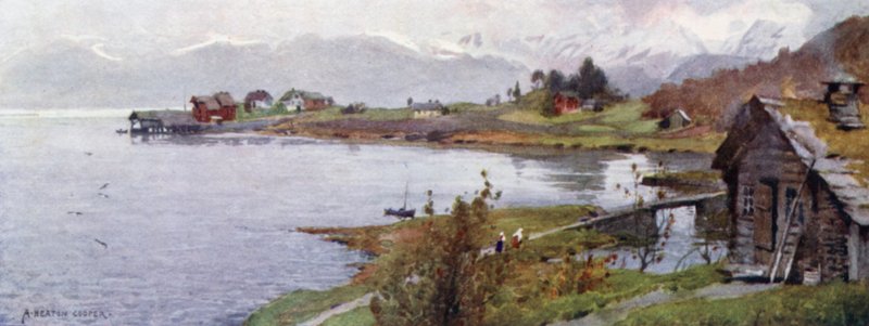 Ostenso, fiord Hardanger autorstwa Alfred Heaton Cooper