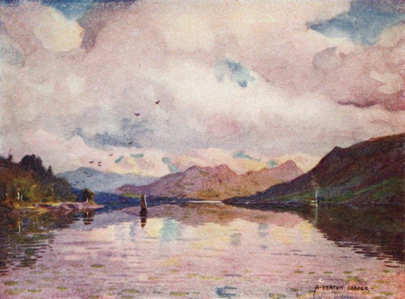 Refleksje, Kylemore Lough autorstwa Alfred Heaton Cooper