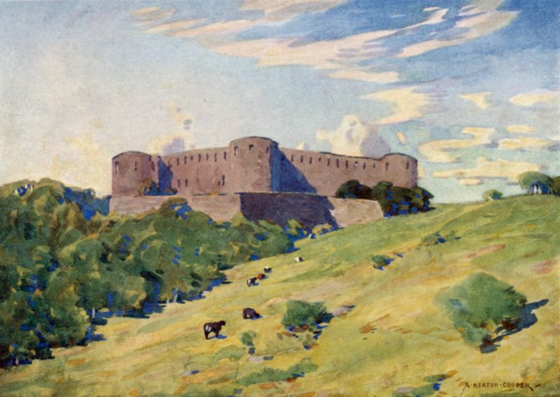 Ruiny zamku Borgholm, Olandia autorstwa Alfred Heaton Cooper