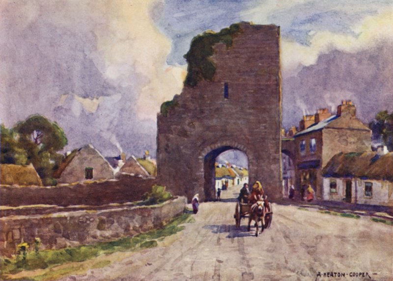 Starożytne otoczone murami miasto Athenry, hrabstwo Galway autorstwa Alfred Heaton Cooper