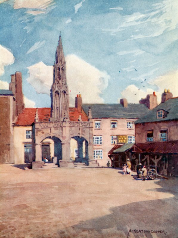 The Market Cross, Shepton Mallet (kolor lito) autorstwa Alfred Heaton Cooper
