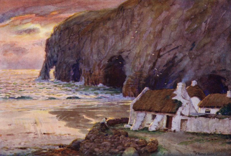 Jaskinie morskie Ballybunnion, hrabstwo Kerry autorstwa Alfred Heaton Cooper