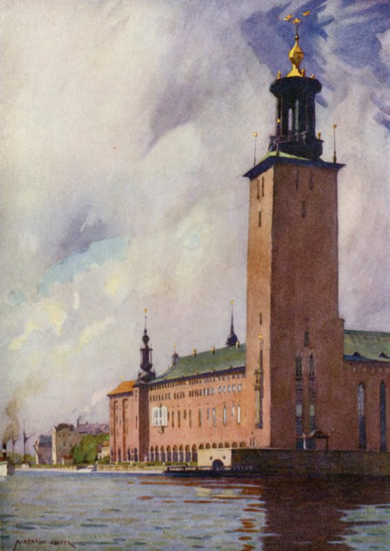 Ratusz, Sztokholm autorstwa Alfred Heaton Cooper