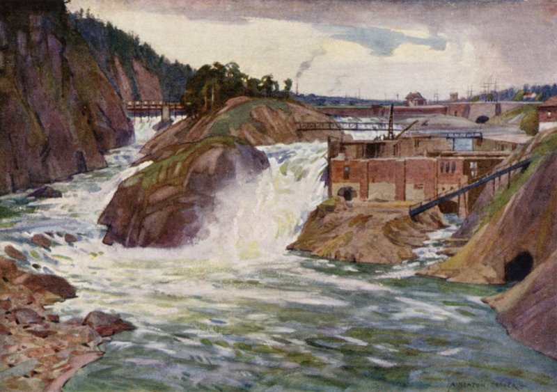 Wodospad Trollhattan autorstwa Alfred Heaton Cooper
