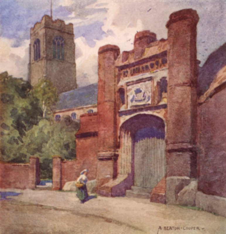 Brama Wolseya, Ipswich, Suffolk autorstwa Alfred Heaton Cooper