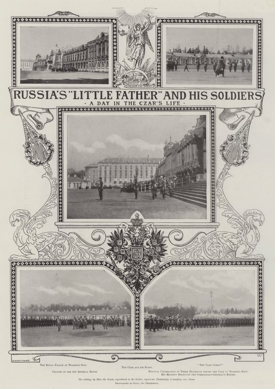 Mały ojciec Rosji i jego żołnierze autorstwa Alfred Hugh Fisher