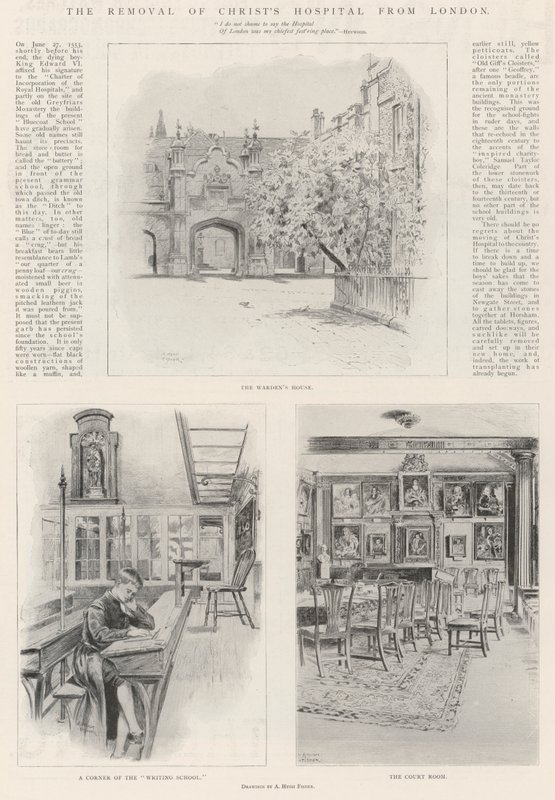 Usunięcie Szpitala Chrystusowego z Londynu autorstwa Alfred Hugh Fisher