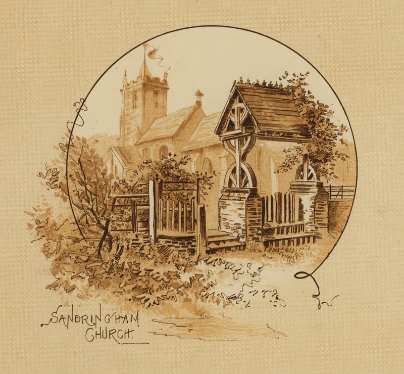 Kościół Sandringham, Norfolk (chromolitho) autorstwa Alfred Johnson