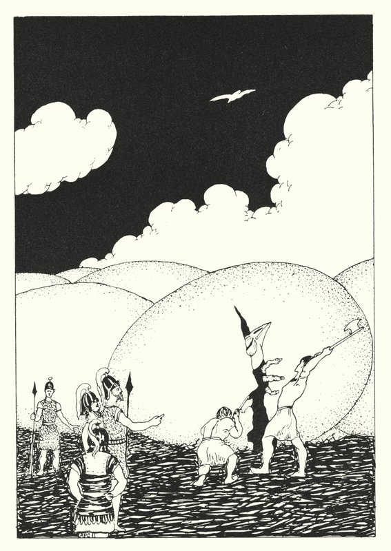 Prawdziwa historia Lucjana: Jajo Halcyona (rycina) autorstwa Alfred Payne Garnett