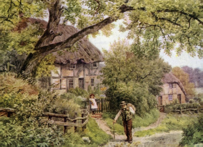 Pas drogowy w Houghton, Sussex autorstwa Alfred Robert Quinton