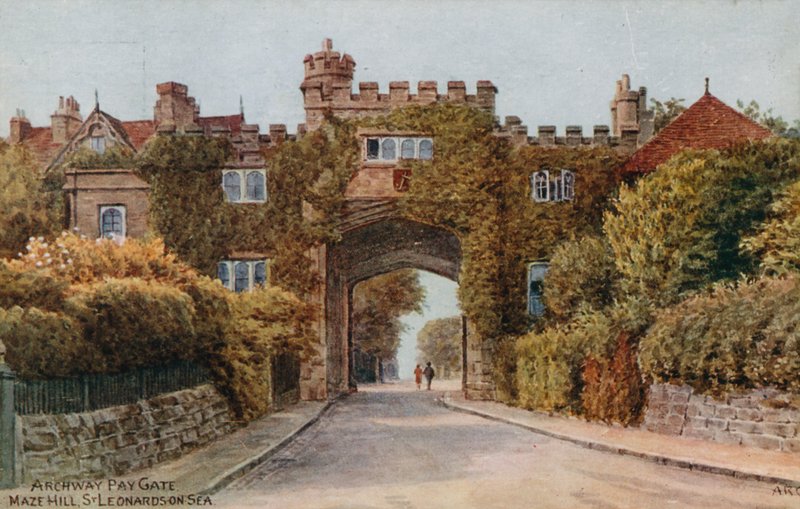 Brama Archway Pay, Maze Hill, St Leonards-on-Sea autorstwa Alfred Robert Quinton