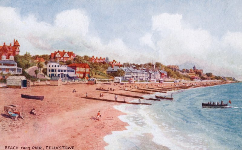 Plaża z molo, Felixstowe autorstwa Alfred Robert Quinton