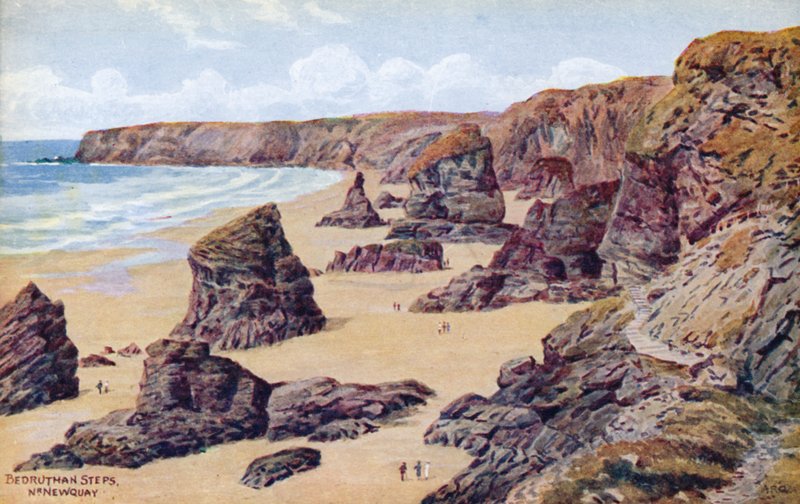 Schody Bedruthana, Nr. Newquay autorstwa Alfred Robert Quinton
