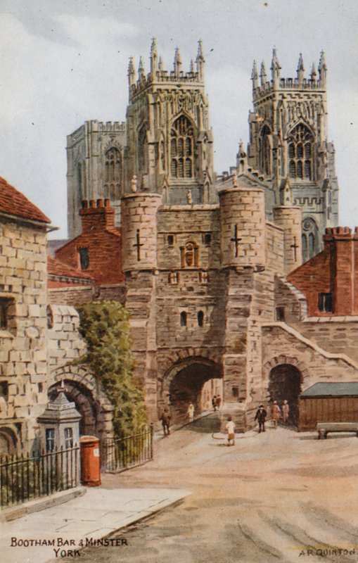 Bootham Bar i Minster, York autorstwa Alfred Robert Quinton