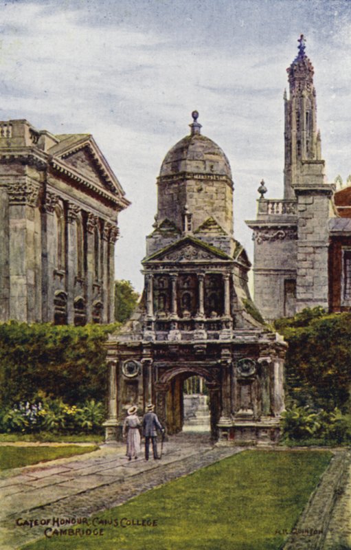 Cambridge: Brama Honorowa, Caius College (kolor lito) autorstwa Alfred Robert Quinton