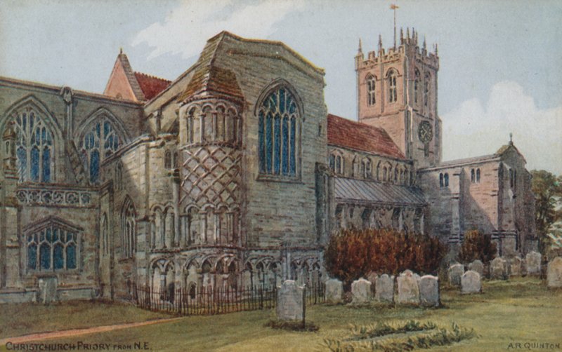 Christchurch Priory z N E autorstwa Alfred Robert Quinton
