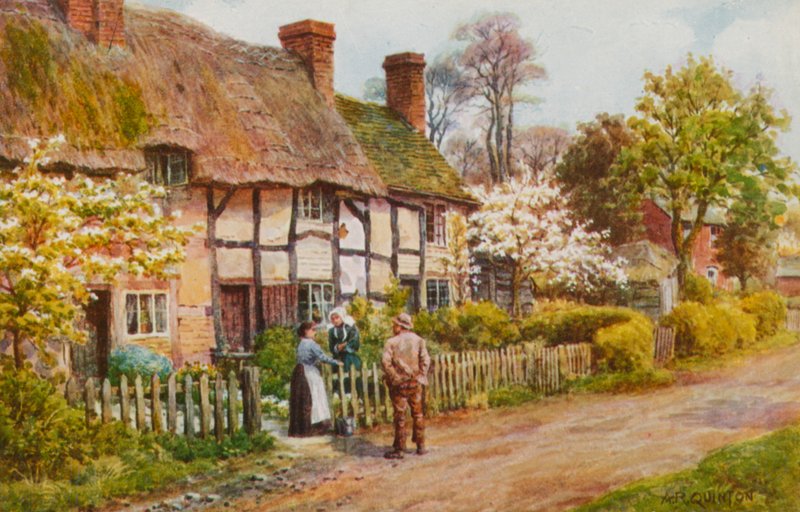 Domki w Welford on Avon, Warwickshire autorstwa Alfred Robert Quinton