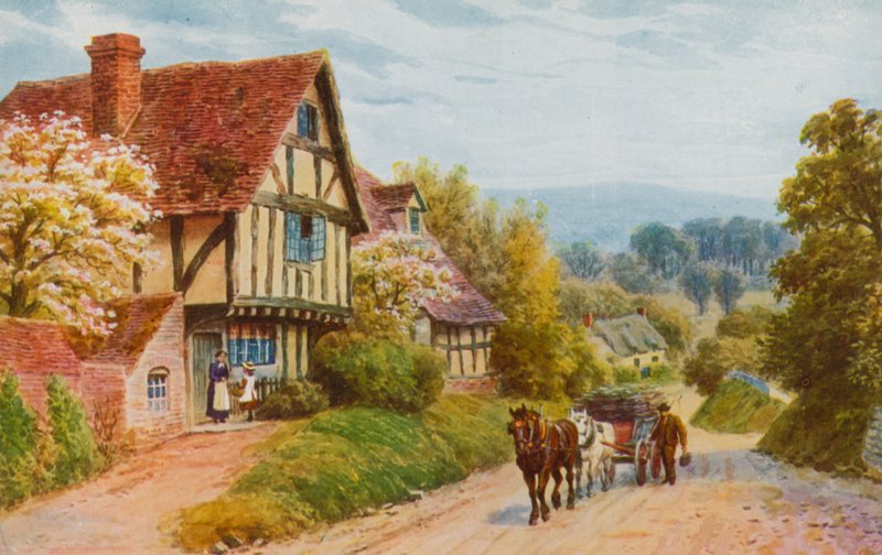Cropthorne Hill w pobliżu Evesham autorstwa Alfred Robert Quinton