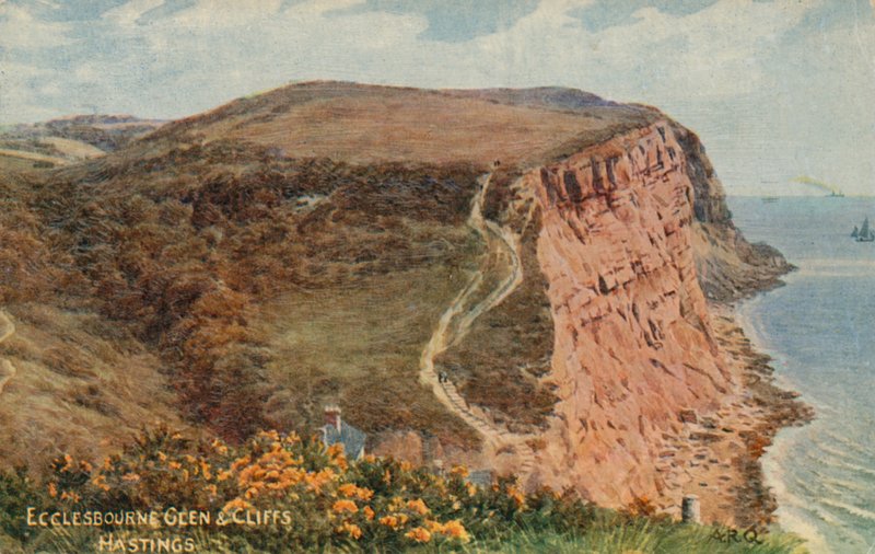 Ecclesbourne Glen and Cliffs, Hastings autorstwa Alfred Robert Quinton