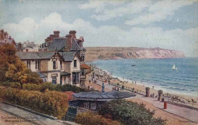 Esplanade i Culver Cliffs, Sandown, I of Wight autorstwa Alfred Robert Quinton