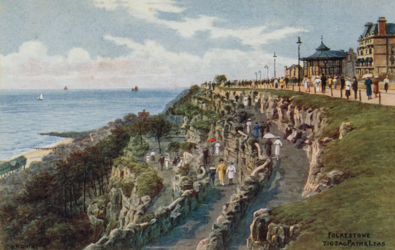 Folkestone, Ścieżka Zig Zag i Leas autorstwa Alfred Robert Quinton
