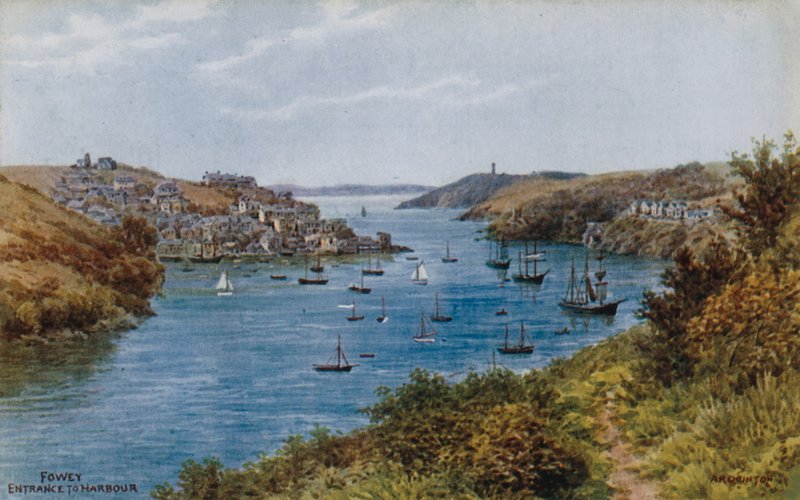 Fowey, wejście do portu autorstwa Alfred Robert Quinton