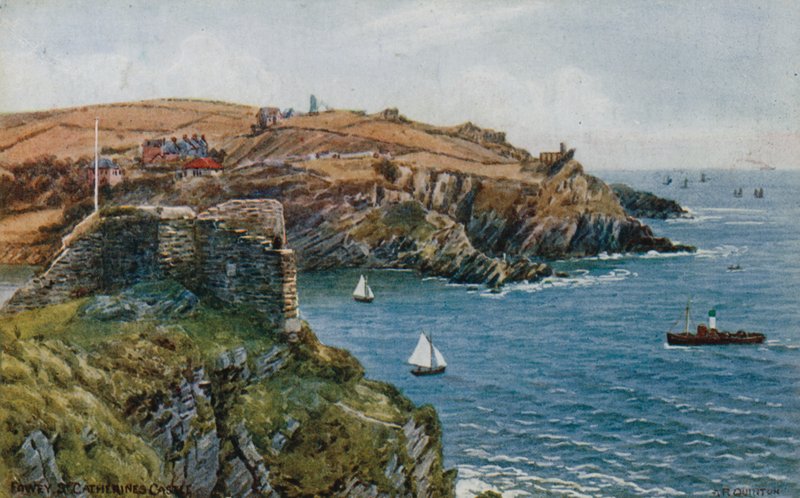 Fowey, zamek św Katarzyny autorstwa Alfred Robert Quinton
