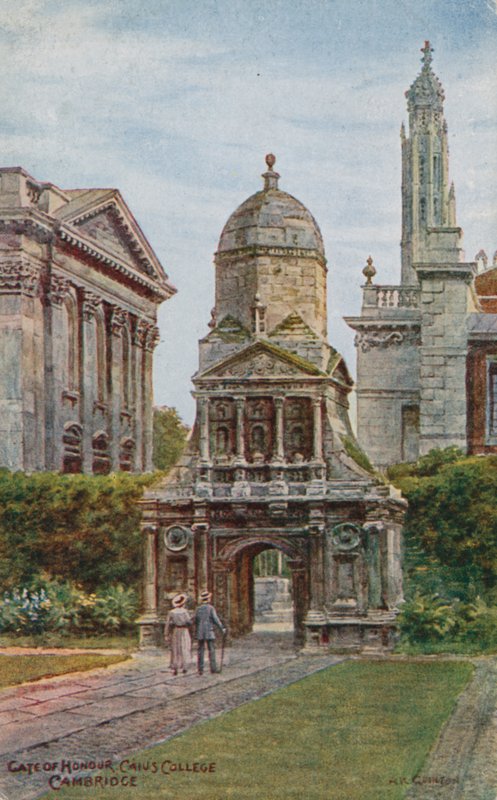 Brama Honorowa, Caius College, Cambridge (kolor lito) autorstwa Alfred Robert Quinton