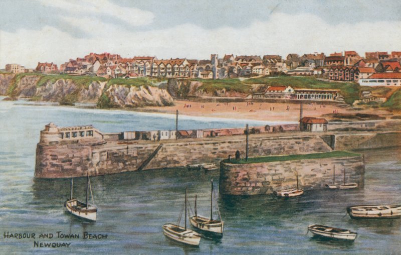 Port i plaża Towan, Newquay autorstwa Alfred Robert Quinton
