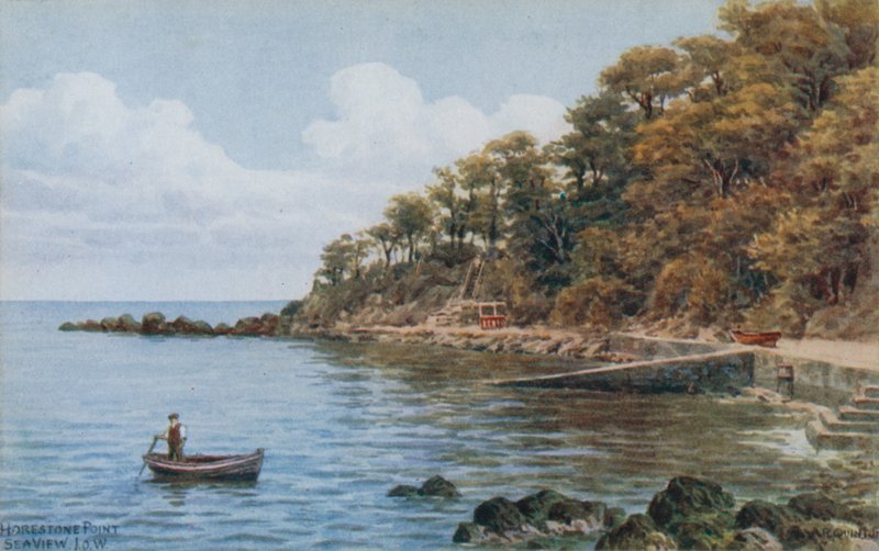 Horestone Point, widok na morze, I O W autorstwa Alfred Robert Quinton