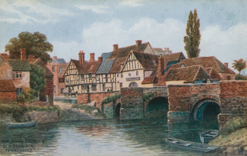 Most Króla Jana, Old Bear Inn, Tewkesbury autorstwa Alfred Robert Quinton