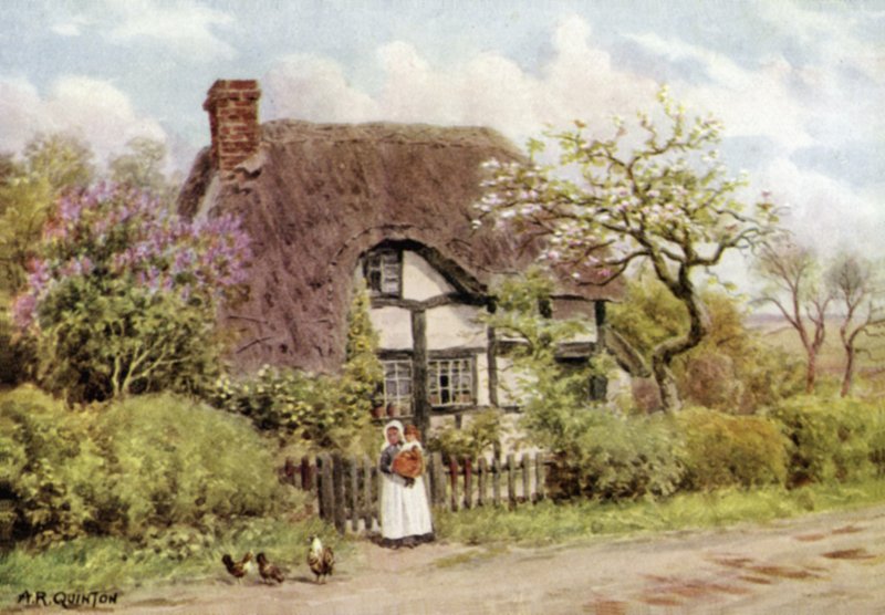 Kwiaty bzu i jabłoni, Harvington, Worcester autorstwa Alfred Robert Quinton