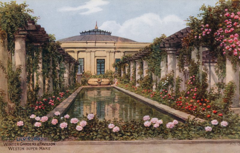Lily Pond, Ogrody Zimowe i Pawilon, Weston Super Mare autorstwa Alfred Robert Quinton