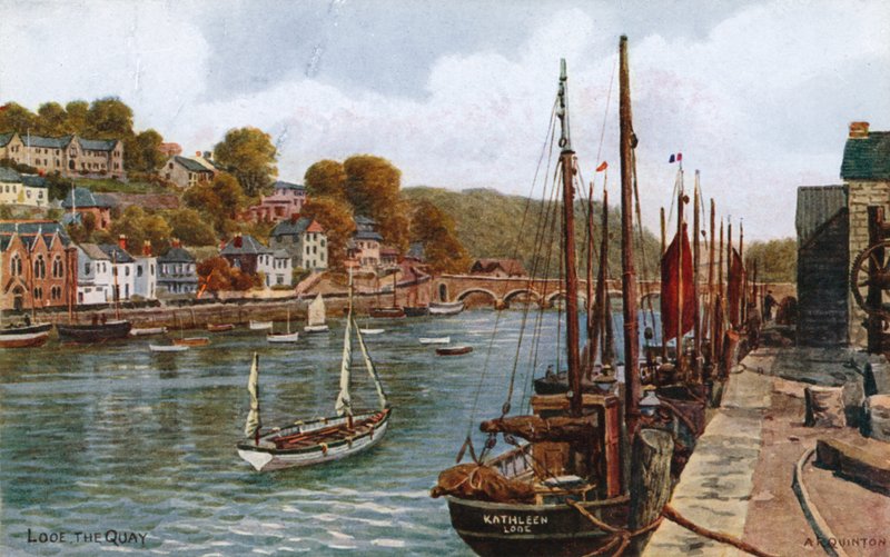 Looe, nabrzeże autorstwa Alfred Robert Quinton