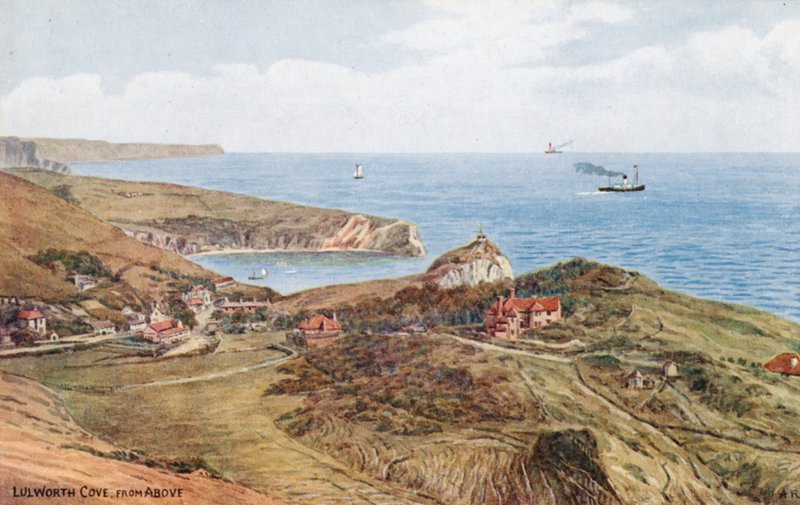 Zatoka Lulworth, z góry (kolor lito) autorstwa Alfred Robert Quinton