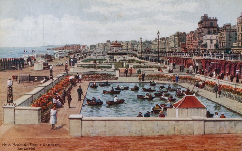 Nowy basen dla łodzi i ogrody, Brighton autorstwa Alfred Robert Quinton
