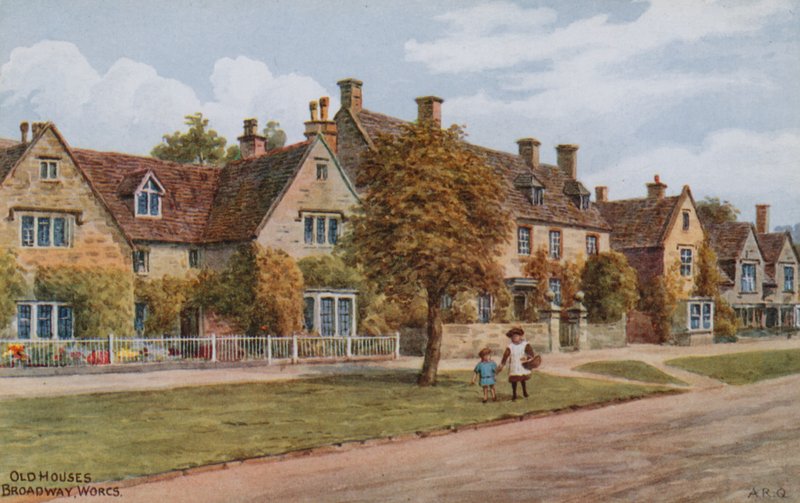 Stare domy, Broadway, Worcs autorstwa Alfred Robert Quinton