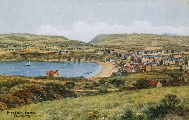 Port Erin, człowiek z IO, z południa autorstwa Alfred Robert Quinton