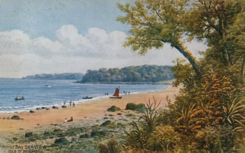 Priory Bay z widokiem na morze, wyspa Wight autorstwa Alfred Robert Quinton