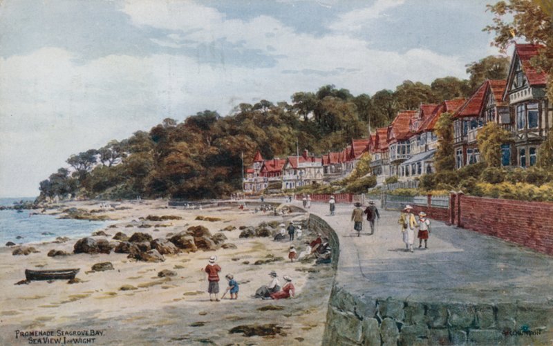 Promenada, zatoka Seagrove, widok na morze, I of Wight autorstwa Alfred Robert Quinton