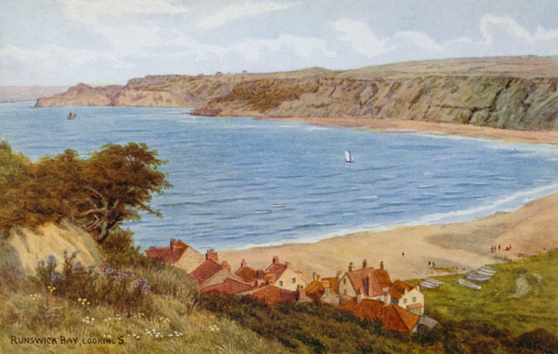 Runswick Bay, patrząc na S autorstwa Alfred Robert Quinton